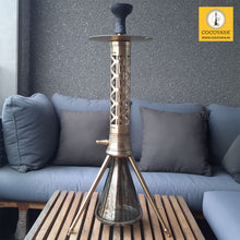 Load image into Gallery viewer, COCOYAYA Snowtini Series Denali Hookah Golden with Bag (Dark Grey Base) With Bag
