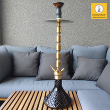 Load image into Gallery viewer, COCOYAYA King Series Spector Hookah Golden ( Dark Grey Base )(with bag)
