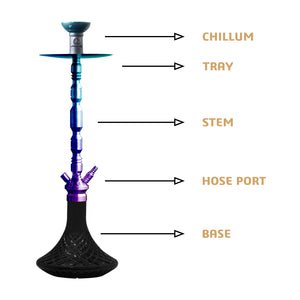 COCOYAYA King Series Spector Hookah Black ( Base Rainbow )