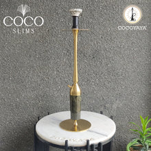 Load image into Gallery viewer, COCOYAYA Coco Slims Sterling Marble Hookah Green Golden
