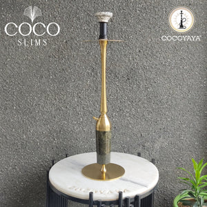 COCOYAYA Coco Slims Sterling Marble Hookah Green Golden