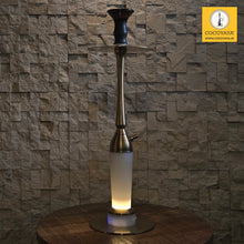 Load image into Gallery viewer, COCOYAYA Coco Slims Series Sterling Marble LED Light Hookah White Golden (with bag)
