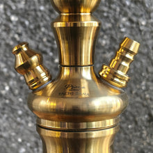 Load image into Gallery viewer, COCOYAYA Prince Series Tachi Bana Hookah Golden (Dark Purple Base) With Bag
