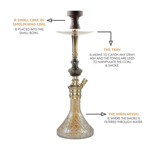 COCOYAYA Bohemian Series Thanos Hookah Champagne (Orange Base)