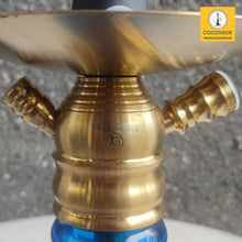 Load image into Gallery viewer, COCOYAYA X Series Hookah X8 Golden (Dark Blue Base)
