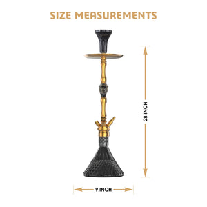 COCOYAYA Jungle Series Trumbo Hookah Golden (Black Base)