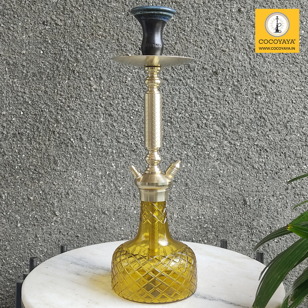 COCOYAYA Prince Series Big Valencia Hookah Champagne (Amber Base) (With Bag)