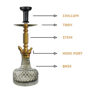 COCOYAYA Prince Series Valencia Hookah Golden