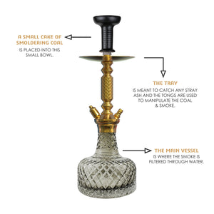 COCOYAYA Prince Series Valencia Hookah Golden