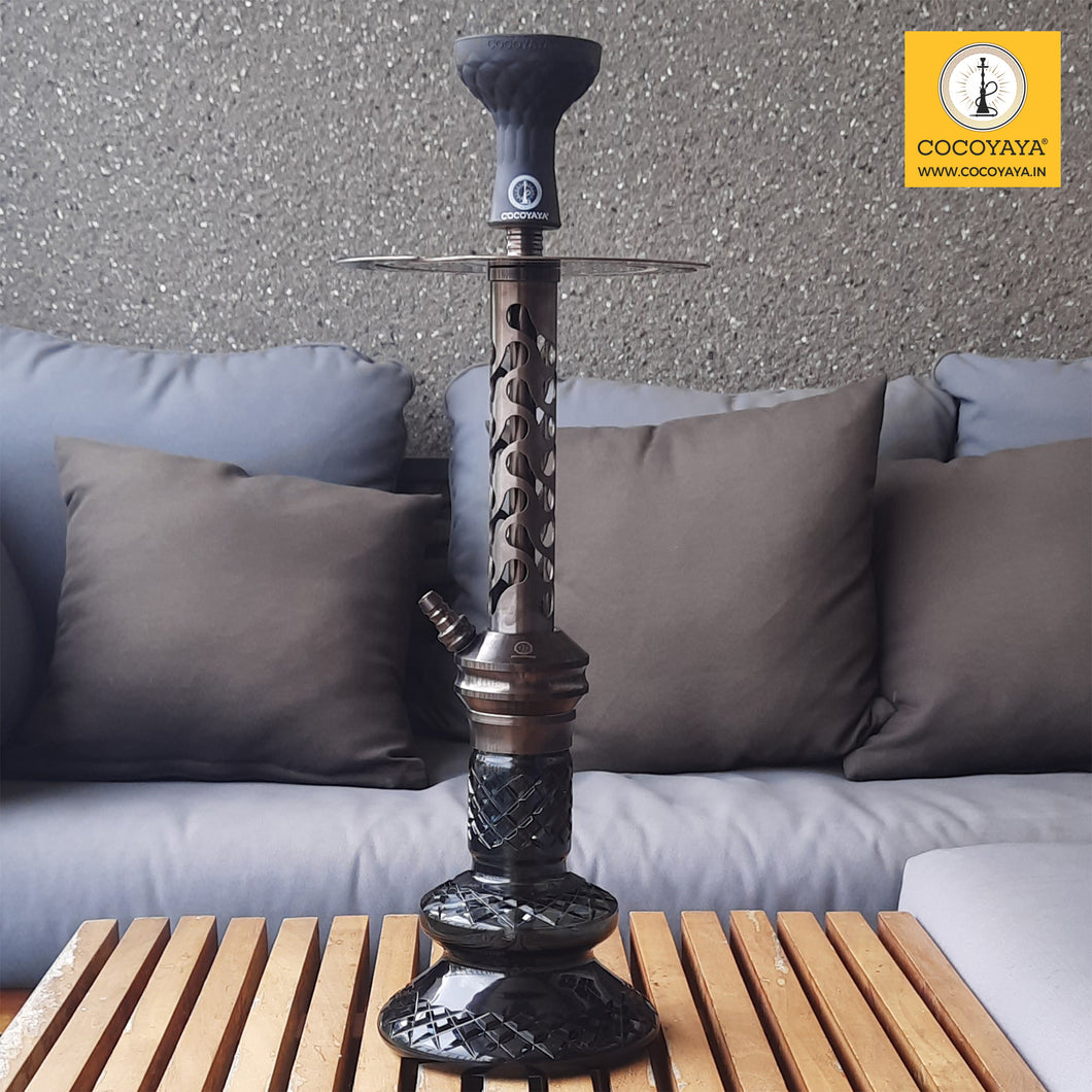 COCOYAYA Jade Series Valeria Hookah Coffee (Design 6 Dark Green Base) With Bag