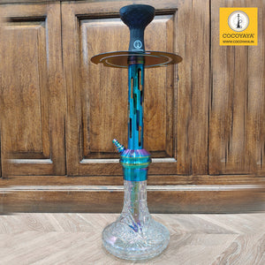 COCOYAYA Jade Series Valeria Hookah Rainbow (Design 3 Transparent Base) with Bag
