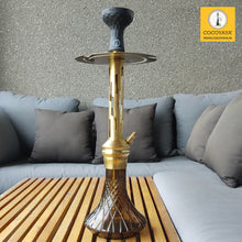 Load image into Gallery viewer, COCOYAYA Jade Series Valeria Hookah Golden ( Design 3 Dark Grey Base )
