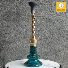 Load image into Gallery viewer, COCOYAYA Jade Series Valeria Hookah Golden (Design 4 Aqua Base) With Bag
