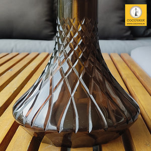 COCOYAYA Jade Series Valeria Sigma Hookah Golden ( Design 4 Dark Grey Base )