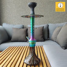 Load image into Gallery viewer, COCOYAYA Jade Series Valeria Hookah Rainbow (Design 5 Dark Grey Base) with Bag
