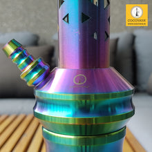 Load image into Gallery viewer, COCOYAYA Jade Series Valeria Hookah Rainbow (Design 5 Dark Grey Base) with Bag
