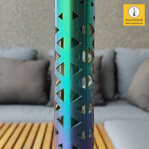COCOYAYA Jade Series Valeria Hookah Rainbow (Design 5 Dark Grey Base) with Bag