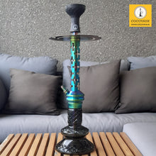 Load image into Gallery viewer, COCOYAYA Jade Series Valeria Hookah Rainbow (Design 8 Dark Green Base) With Bag
