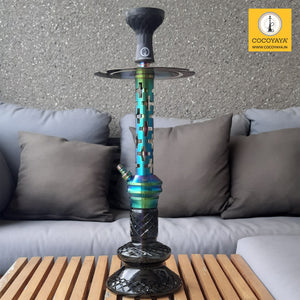 COCOYAYA Jade Series Valeria Hookah Rainbow (Design 8 Dark Green Base) With Bag