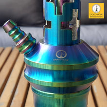 Load image into Gallery viewer, COCOYAYA Jade Series Valeria Hookah Rainbow (Design 8 Dark Green Base) With Bag
