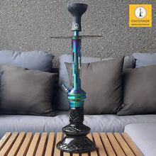 Load image into Gallery viewer, COCOYAYA Jade Series Valeria Hookah Rainbow (Design 3 Dark Green Base) With Bag
