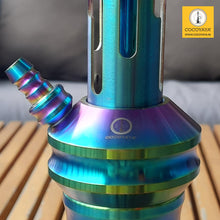 Load image into Gallery viewer, COCOYAYA Jade Series Valeria Hookah Rainbow (Design 3 Dark Green Base) With Bag
