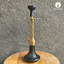 Load image into Gallery viewer, COCOYAYA Jade Series Valeria Hookah Golden (Design 12 Dark Green Base) With Bag

