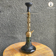 Load image into Gallery viewer, COCOYAYA Jade Series Valeria Hookah Golden (Design 7 Light Green Base) With Bag
