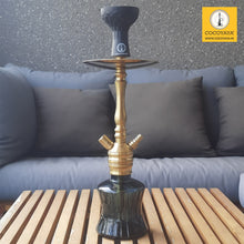 Load image into Gallery viewer, COCOYAYA VIP Takeover Series Robby Hookah Golden ( Black Base ) With Bag

