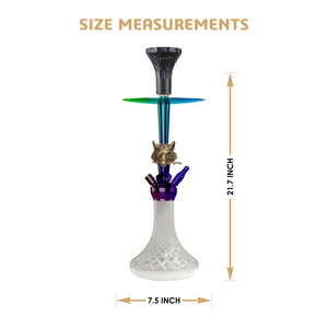 COCOYAYA Moksha Series Wolfy Hookah Rainbow (Transparent Base)