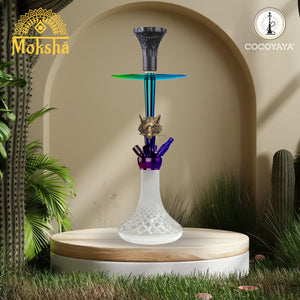 COCOYAYA Moksha Series Wolfy Hookah Rainbow (Transparent Base)