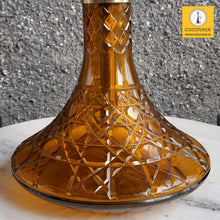 Load image into Gallery viewer, COCOYAYA Wood Pro Series Hookah Golden Dark Brown Stem ( Amber Base )(with bag)
