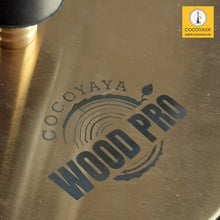 Load image into Gallery viewer, COCOYAYA Wood Pro Series Hookah Golden Dark Brown Stem ( Amber Base )(with bag)
