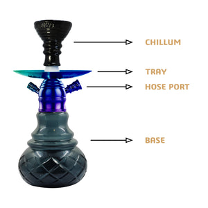 COCOYAYA X Series Hookah X5 Rainbow (Dark Grey Base)