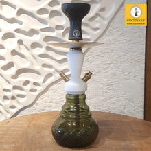 Load image into Gallery viewer, COCOYAYA XL Series Hookah XL3 Golden White (Dark Green Base) With Bag
