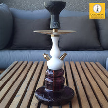 Load image into Gallery viewer, COCOYAYA XL Series Hookah XL2 Golden White ( Dark Purple Base ) With Bag
