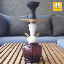 Load image into Gallery viewer, COCOYAYA XL Series Hookah XL4 Golden White ( Dark Purple Base ) With Bag
