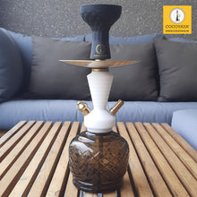 Load image into Gallery viewer, COCOYAYA XL Series Hookah XL4 Golden White ( Olive Green Base ) With Bag

