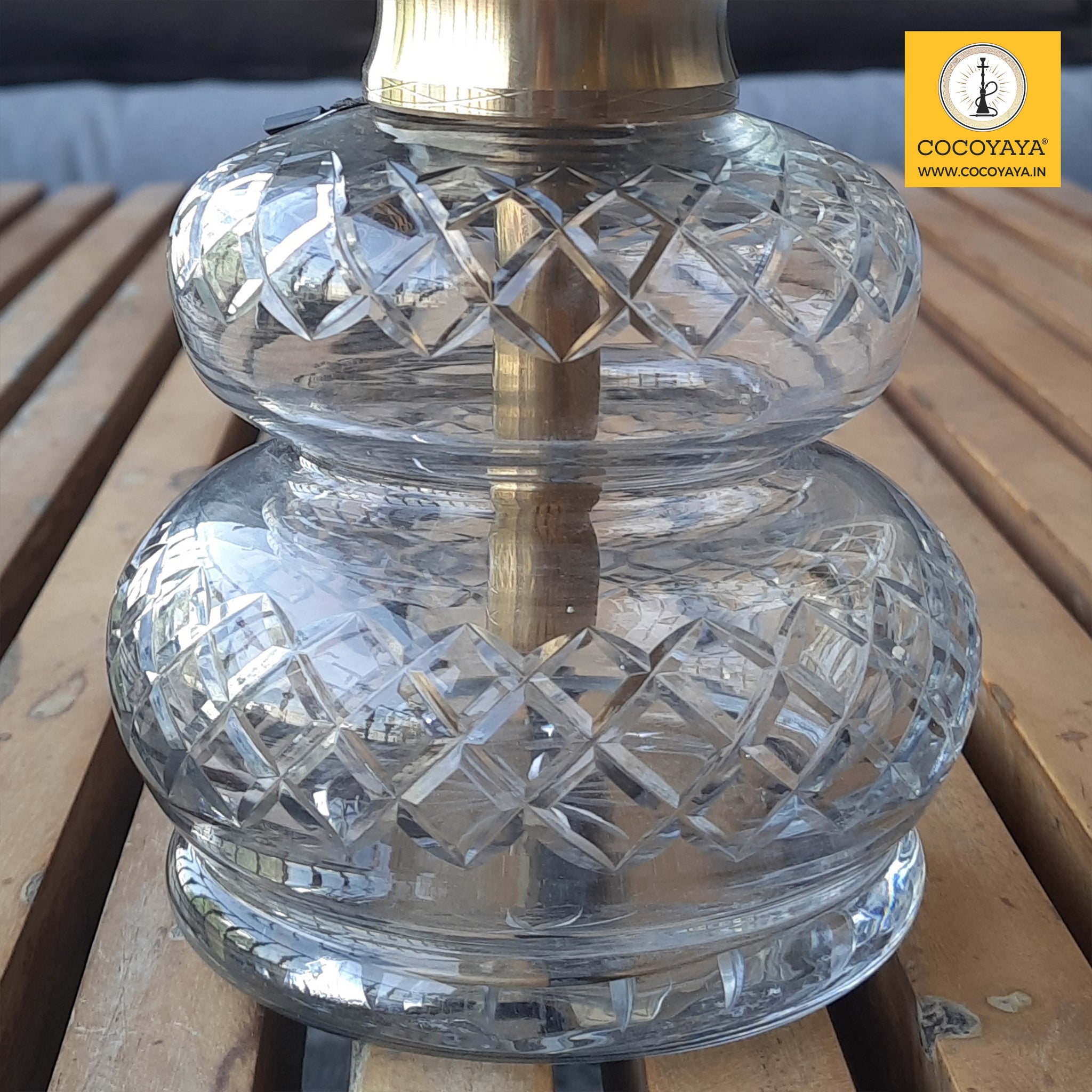 COCOYAYA X Series Hookah X6 Golden ( Transparent Base ) – Cocoyaya