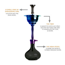 Load image into Gallery viewer, COCOYAYA Yara Hookah Rainbow (Black Base)
