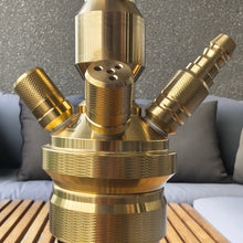 Load image into Gallery viewer, COCOYAYA King Series Carlos Hookah Golden ( Ocean Blue Base ) With Bag
