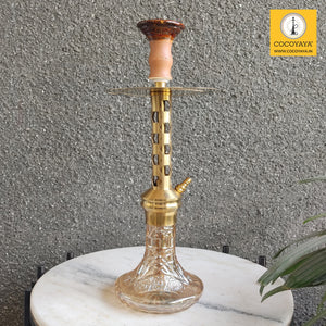 COCOYAYA Jade Series Valeriya Zeta Hookah Golden ( Design 4 Orange Base )(with bag)