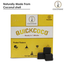 Load image into Gallery viewer, Cocoyaya Pack of 2 Quick Light Coconut Charcoal For Hookah Shisha - 12 Packet (144 Cubes)
