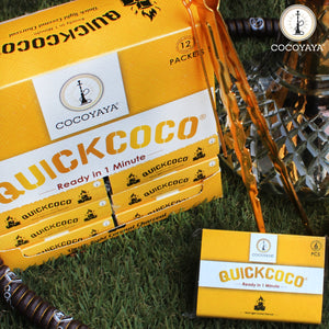 Cocoyaya Pack of 2 Quick Light Coconut Charcoal For Hookah Shisha - 12 Packet (144 Cubes)