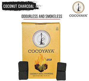 COCOYAYA Coconut Charcoal for Hookah - 1 kg (72 Cubes)