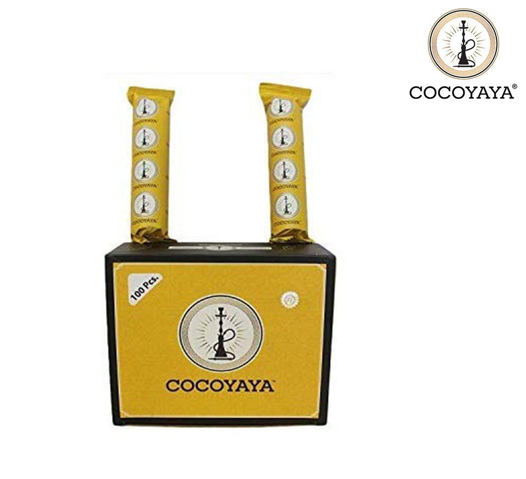 COCOYAYA Polo Quick Light Charcoal for Hookah - 10 Rolls (100 Disks)
