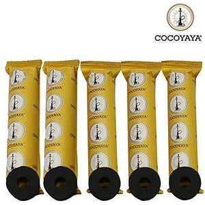 COCOYAYA Polo Quick Light Charcoal for Hookah - 5 Rolls (50 Disks)