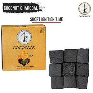 COCOYAYA Coconut Charcoal for Hookah - 2 kg (144 Cubes)