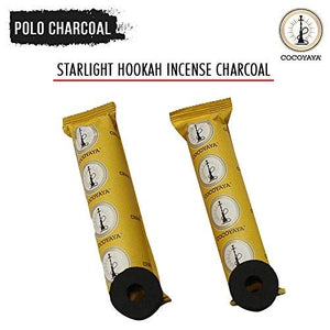 COCOYAYA Polo Quick Light Charcoal for Hookah - 2 Rolls (20 Disks)