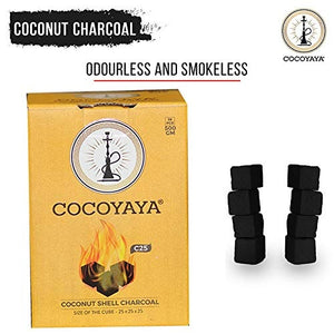 COCOYAYA Coconut Charcoal for Hookah - 500 Gm (36 Cubes)